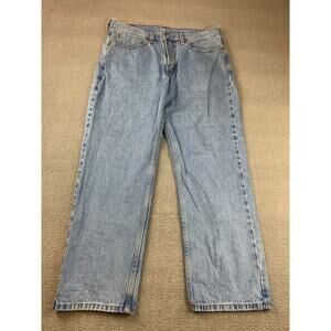 Levi's Men's 34x29 550 Relaxed Fit Blue Light Wash Straights Jeans